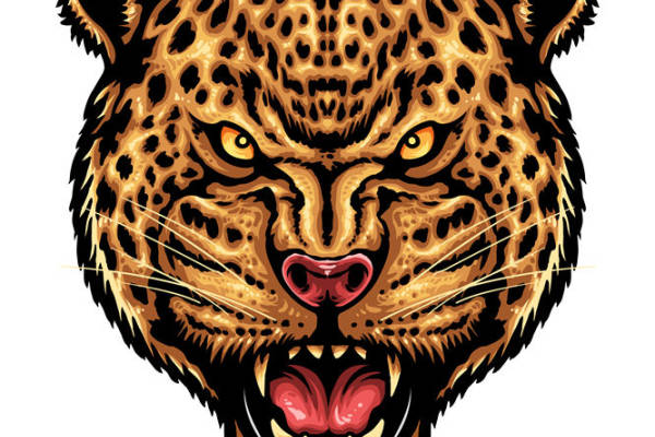 豹纹裁片印花，时尚豹纹服装印花设计