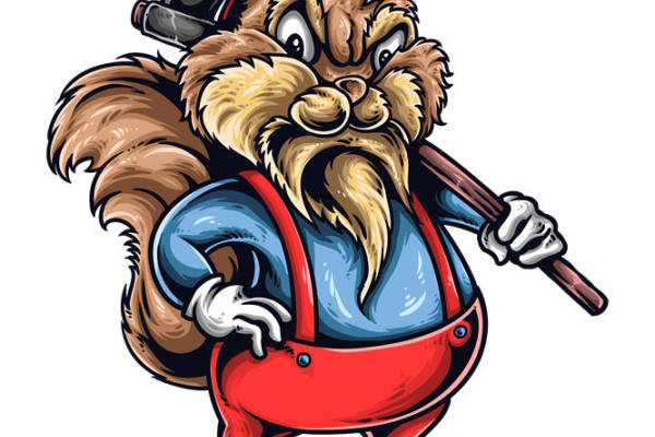 复古松鼠服装印花设计：可爱与实用兼具