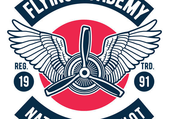 复古飞行学院图案服装印花裁片