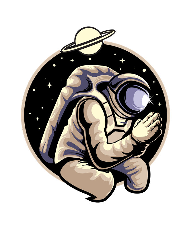 宇宙探险家：太空宇航员印花图案，打造个性服装