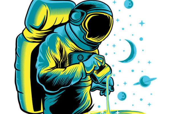 未来宇航员印花：科技感十足的服装印花素材