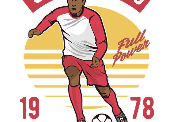 足球运动主题裁片印花：运动风服装印花设计