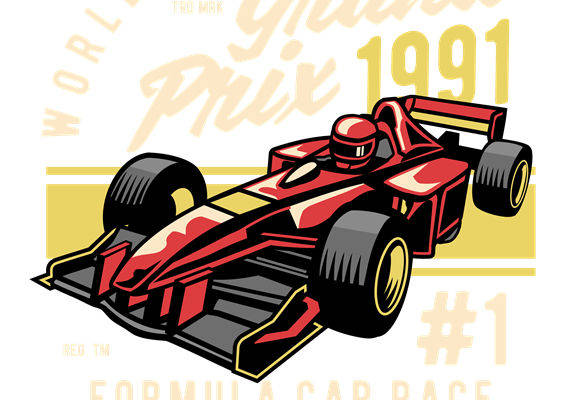 复古赛车图案裁片印花，打造个性服装