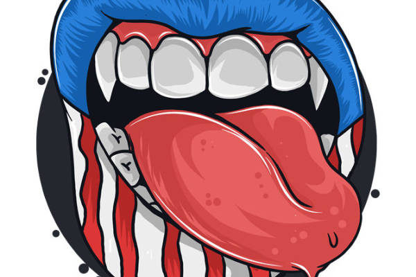 复古美国国旗纹样裁片印花，打造独特服装