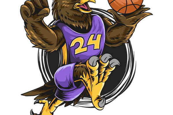 鹰击长空，篮球运动风服装印花裁片