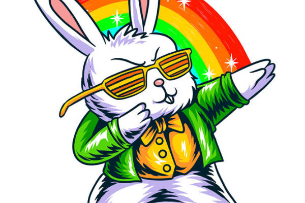 时尚潮流兔爷裁片印花，打造个性服装