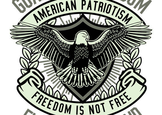 自由守护者：美国鹰纹服装印花裁片