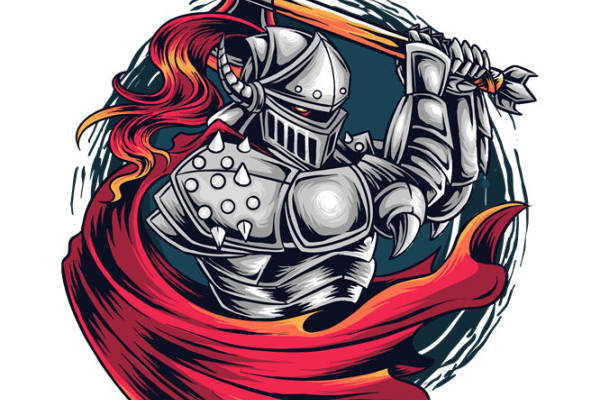 中世纪骑士纹章裁片印花，打造个性服装