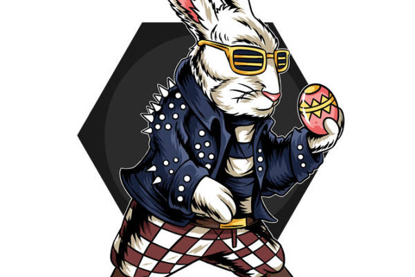 时尚潮流兔印花图案，打造个性服装裁片