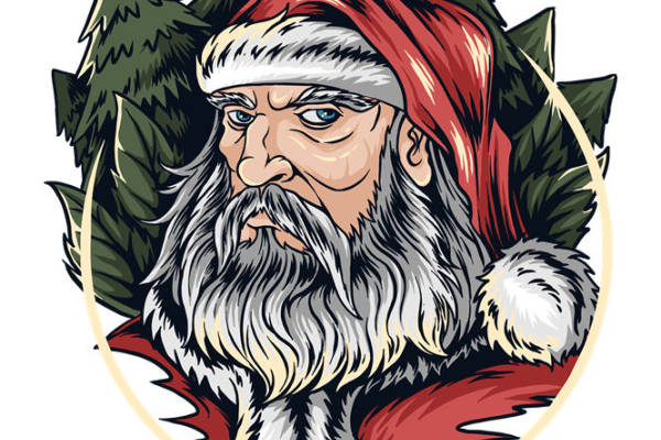 圣诞老人头像裁片印花，打造独特节日服装