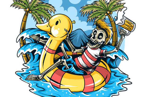 夏日海滩风情裁片印花，轻松打造个性服装