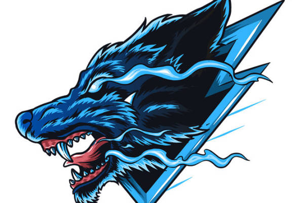 狂野狼头裁片印花：服装印花的完美选择