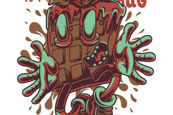 巧克力蛋糕图案服装印花素材，轻松打造时尚甜品风