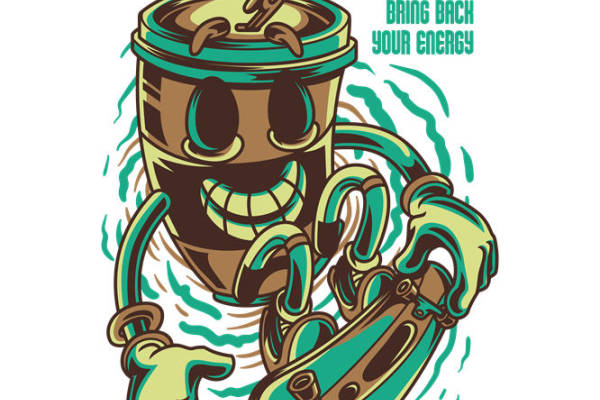 酷炫咖啡罐印花图案,打造个性服装