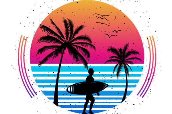 夏日海滩风情裁片印花，打造个性服装