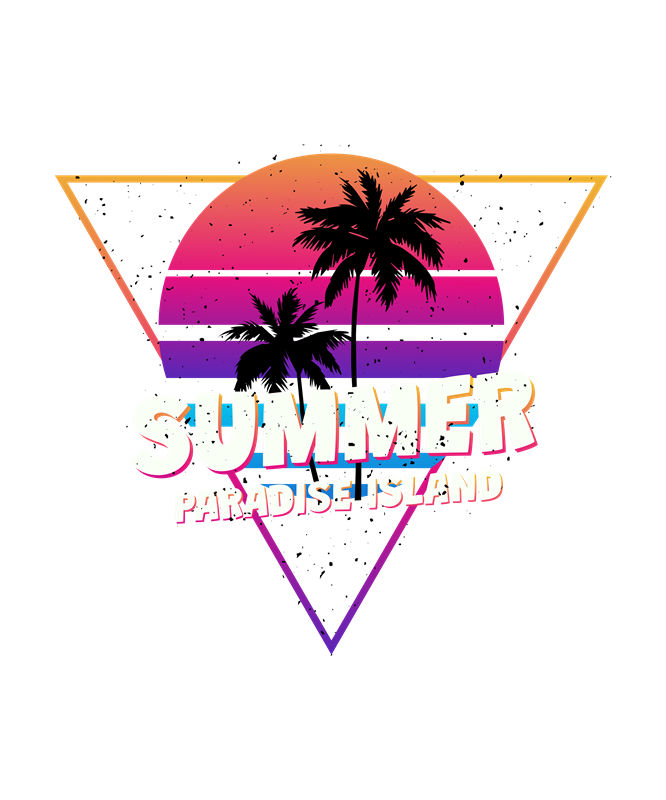 夏日海滩风情服装印花裁片设计