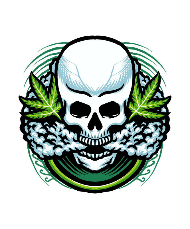 骷髅与绿叶：时尚前卫的服装印花裁片