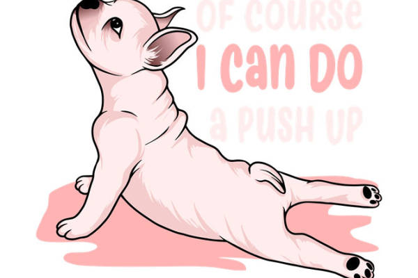 萌趣小狗瑜伽印花:服装印花新宠