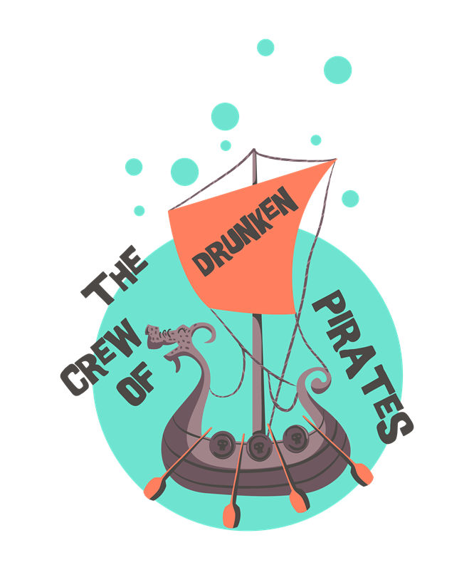 复古海盗船图案裁片印花，打造个性服装