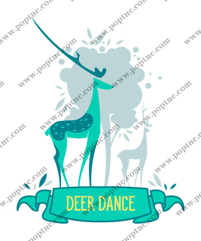 自然鹿角图案裁片印花,打造独特服装设计