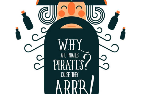 海盗主题裁片印花：创意服装印花设计