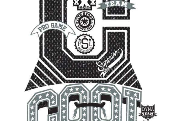 酷炫复古风格服装印花裁片设计