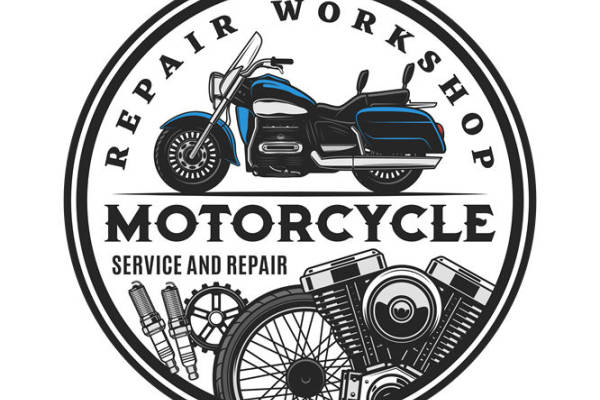 复古摩托车图案裁片印花，打造独特服装设计