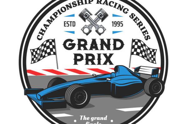 经典赛车图案裁片印花，打造个性服装