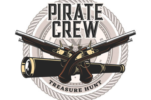 海盗猎宝队：复古枪械图案服装印花