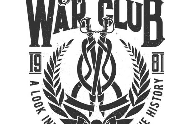 复古战争俱乐部纹样服装印花裁片