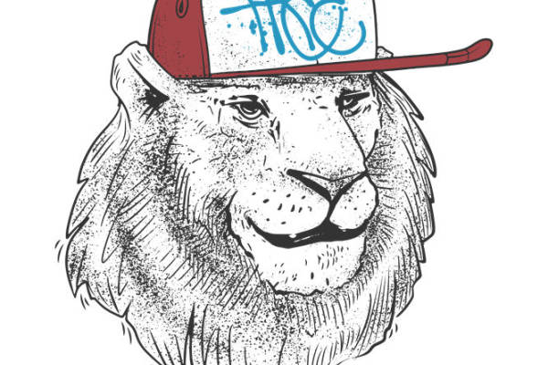 酷炫狮子帽印花：时尚服装印花新选择