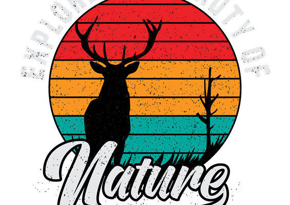 自然鹿头图案服装印花素材，探索自然之美