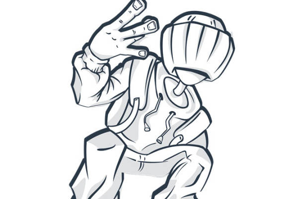 裁片印花：简约线条风服装印花图案