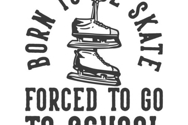 冰上运动风裁片印花设计，适合冬季服装