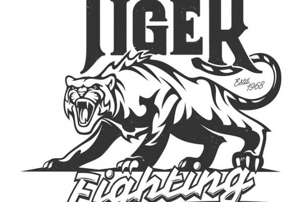 老虎图案裁片印花：复古风格服装印花设计