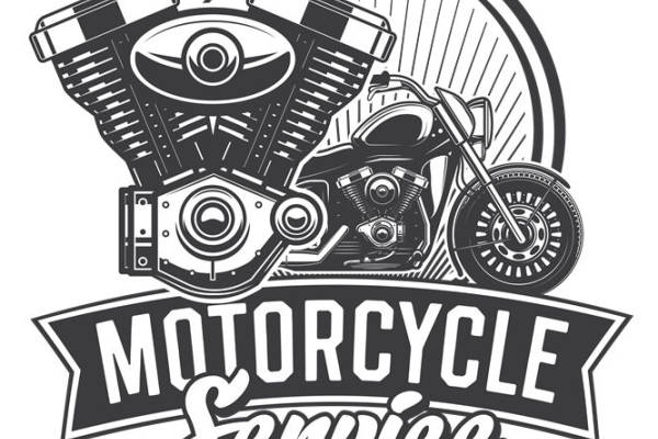 复古摩托车引擎图案，打造个性服装印花