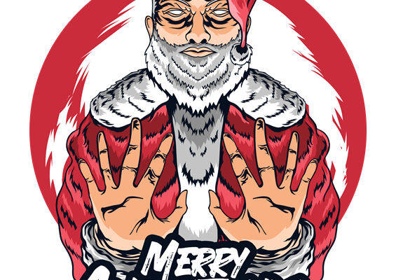 圣诞老人图案裁片印花，打造个性节日服装