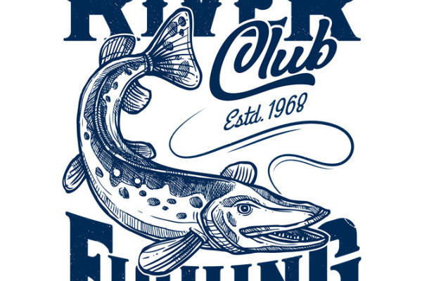 复古河鱼图案裁片印花，打造个性服装