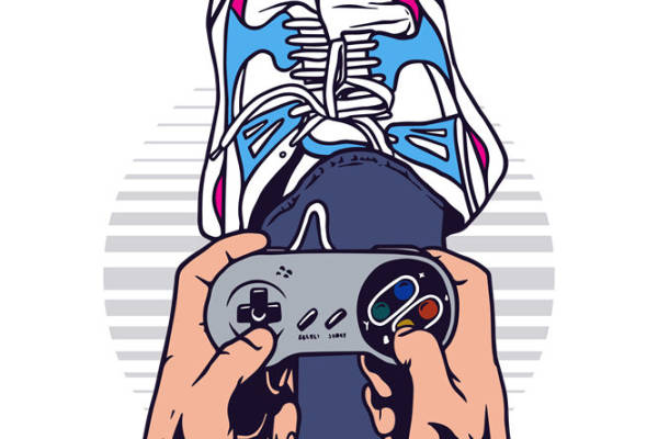 潮流运动鞋图案裁片印花，打造个性服装