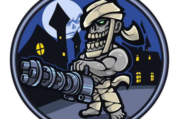 暗夜骷髅机械手裁片印花，打造独特服装设计