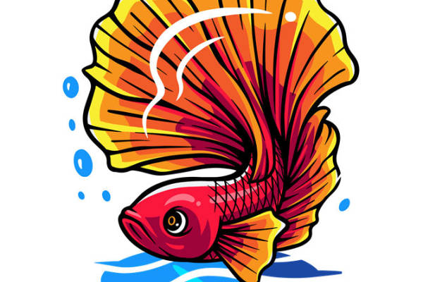 鲜艳热带鱼图案:服装印花裁片新选择