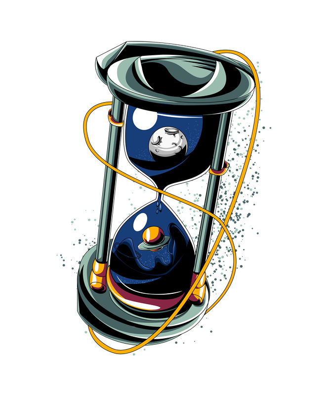 时尚裁片印花：创意星球纹理服装印花