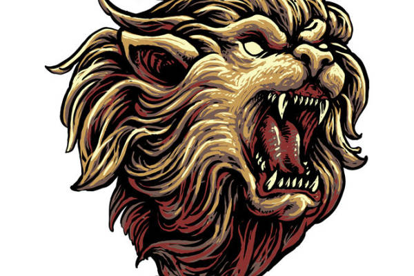 怒吼狮子头像:服装印花裁片设计灵感