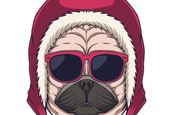 时尚潮流风潮狗头印花裁片，打造个性服装