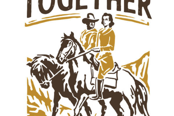 复古西部风格服装印花图案,适合牛仔裤与T恤