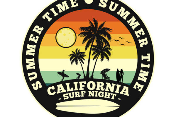 夏日海滩风情服装印花图案裁片印花