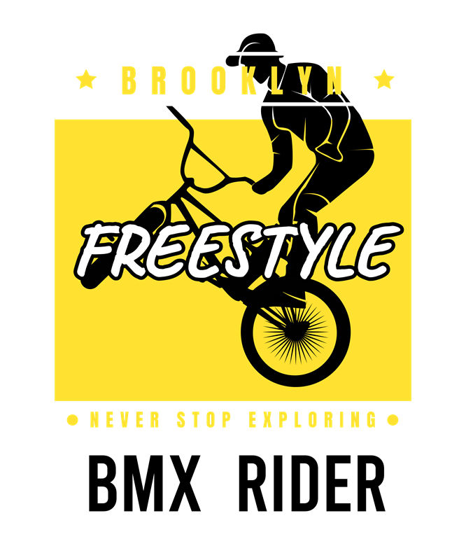 酷炫BMX风格裁片印花，打造街头潮流服装