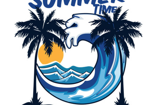 夏日海滩风情服装印花图案，打造清凉穿搭