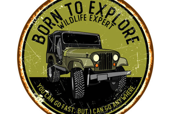 复古军车纹样裁片印花：探索自然的户外服装印花