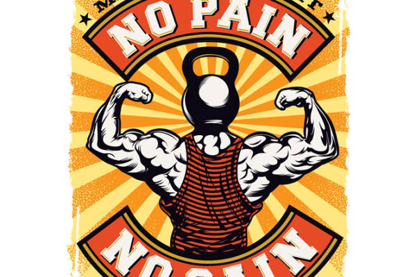 复古肌肉健美图案裁片印花，打造个性服装